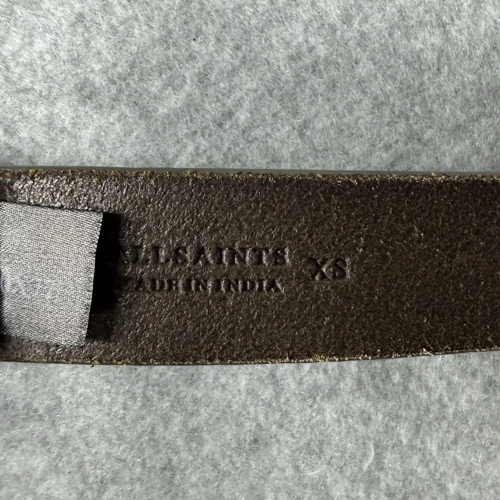 All Saints Ezra Waist Belt Leather Tan Western Minimalist Boho Womens‎ XS